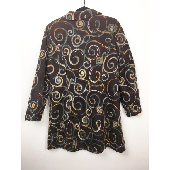 Bentley A Vintage brown Swirl button corduroy coat - Picture 7 of 8